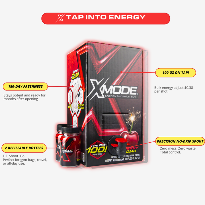 100 ENERGY SHOTS ON TAP – CHERRY BOMB