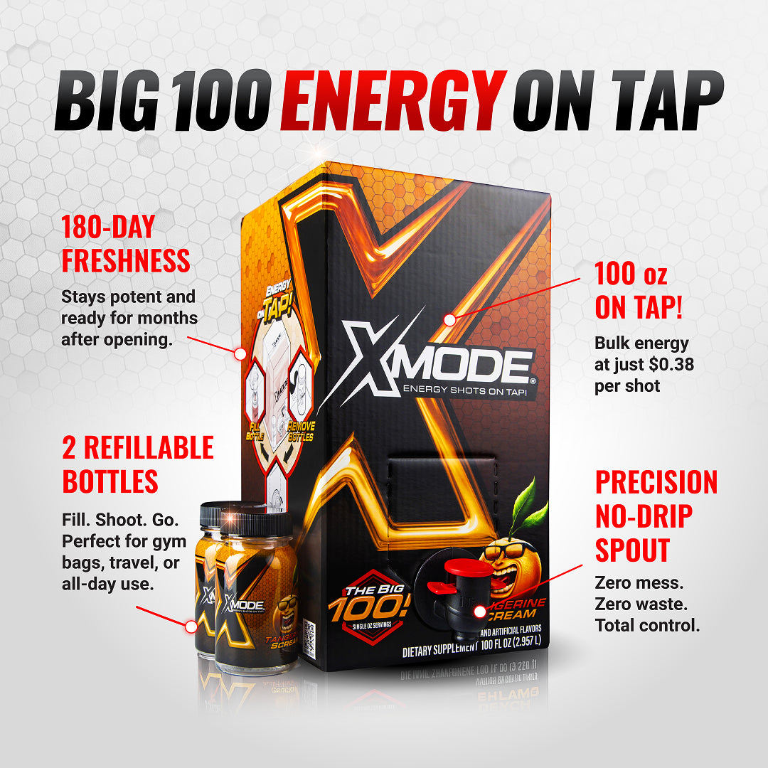 100 ENERGY SHOTS ON TAP – TANGERINE SCREAM